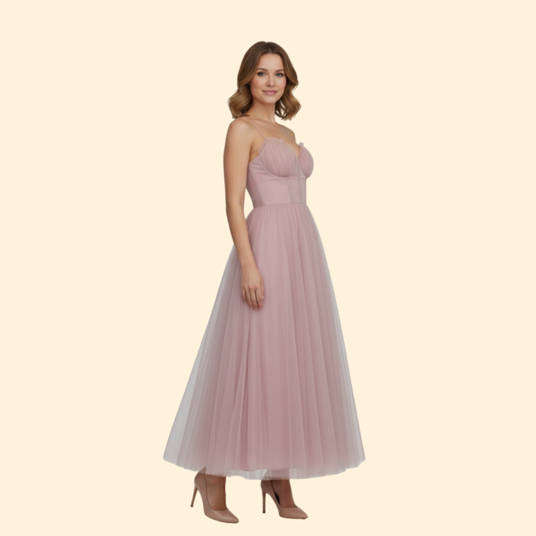 Women's Elegant Tulle Ball Gown Dress