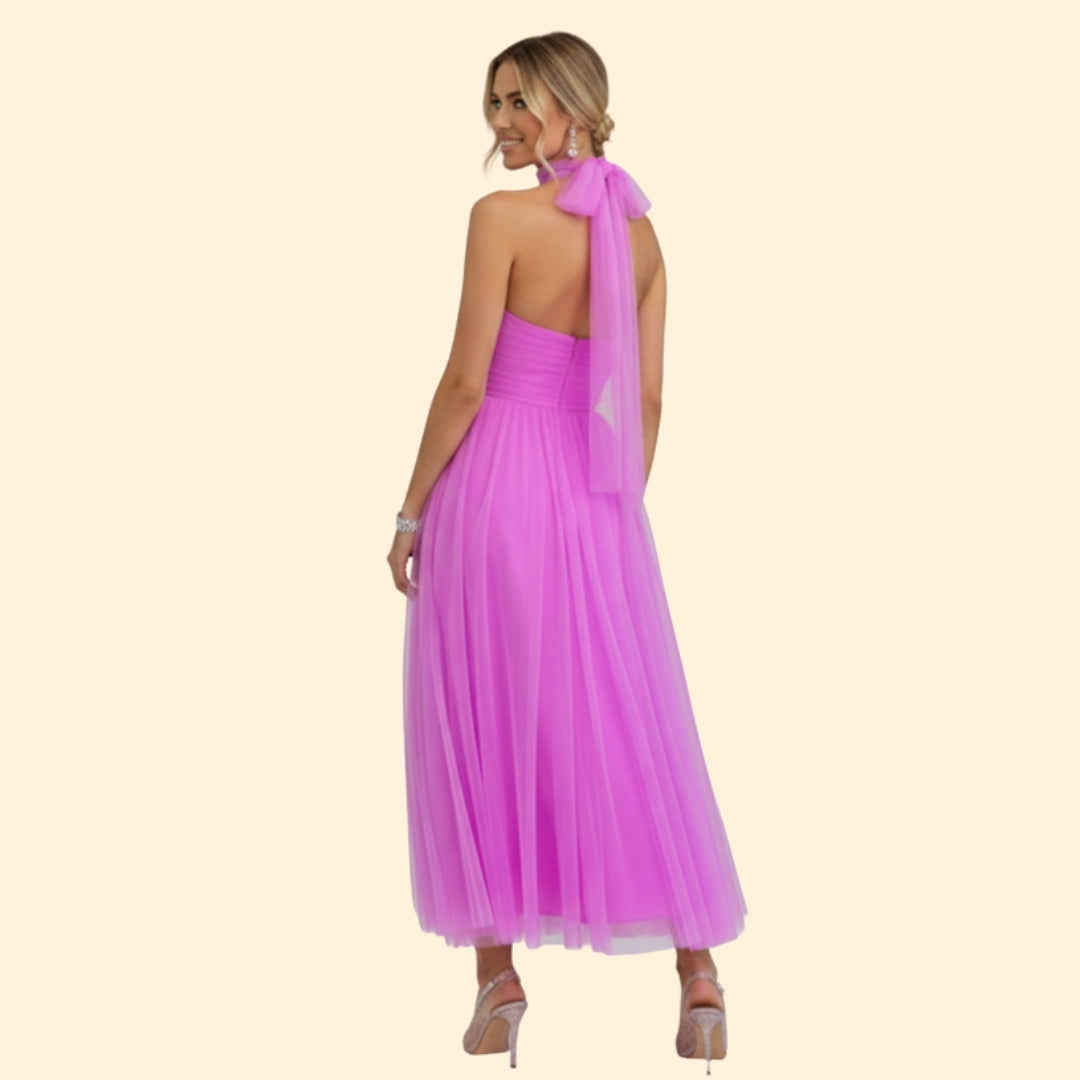 Women's Elegant Tulle Halter Dress