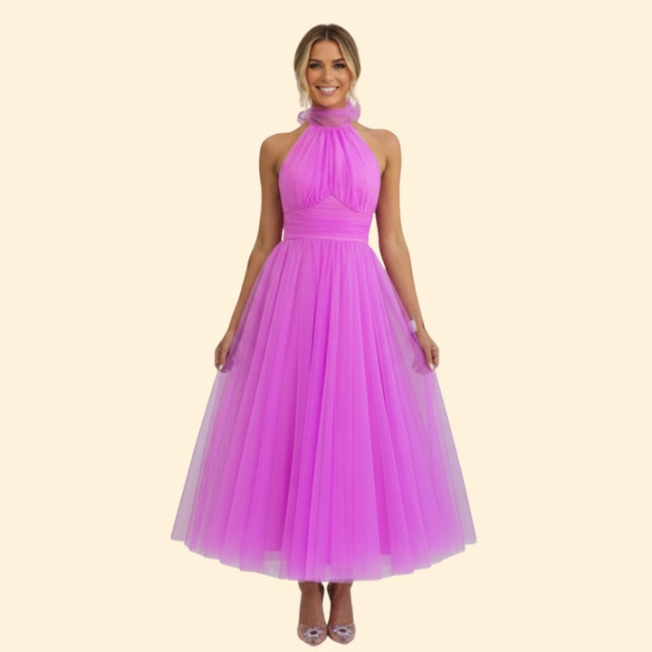 Women's Elegant Tulle Halter Dress