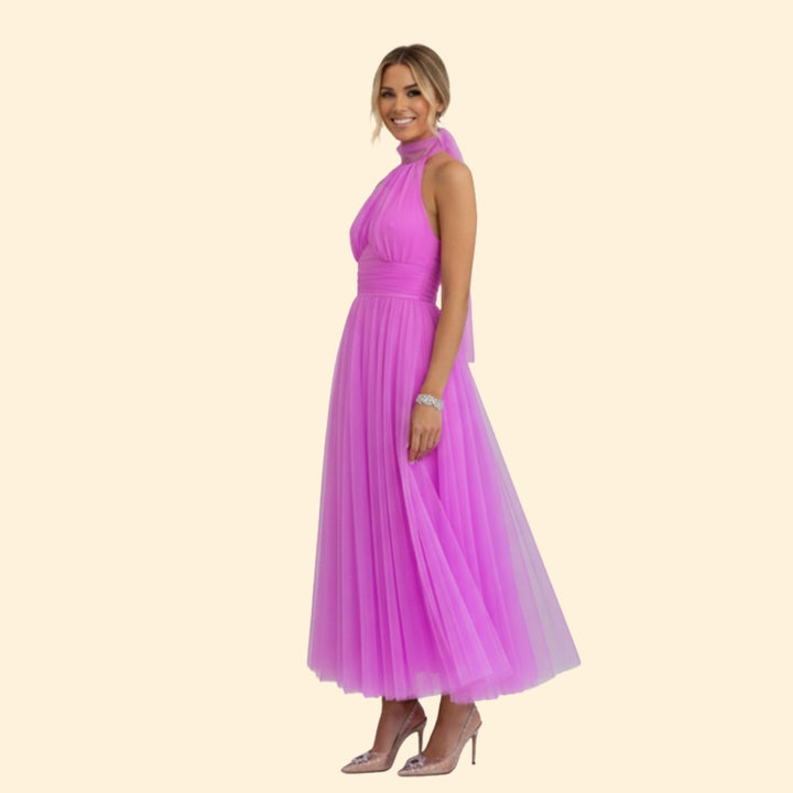 Women's Elegant Tulle Halter Dress