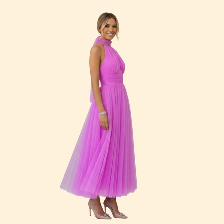 Women's Elegant Tulle Halter Dress