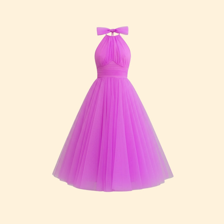Women's Elegant Tulle Halter Dress