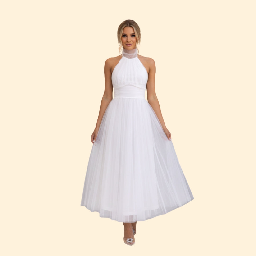 Women's Elegant Tulle Halter Dress