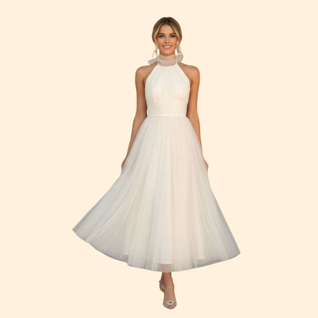 Women's Elegant Tulle Halter Dress