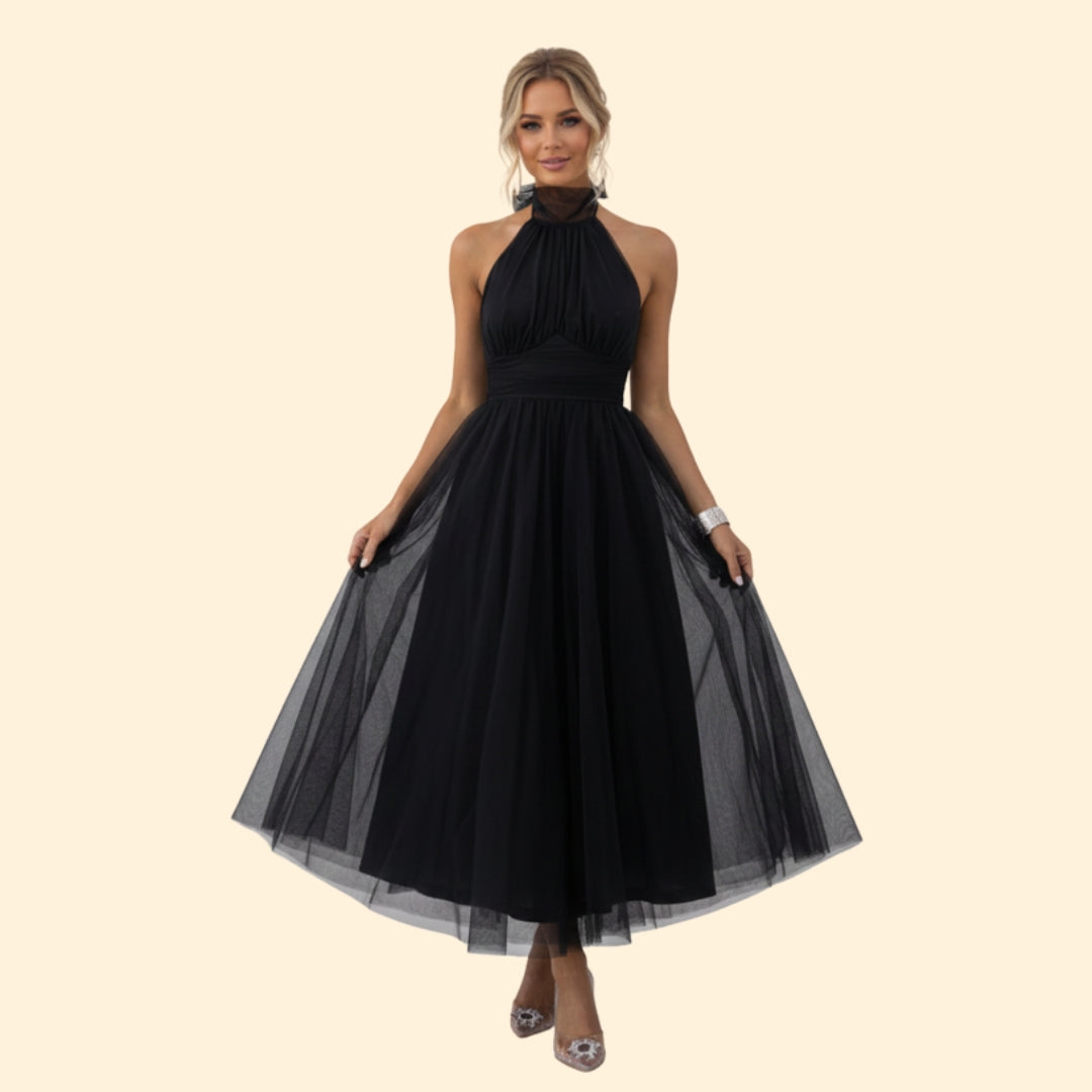 Women's Elegant Tulle Halter Dress