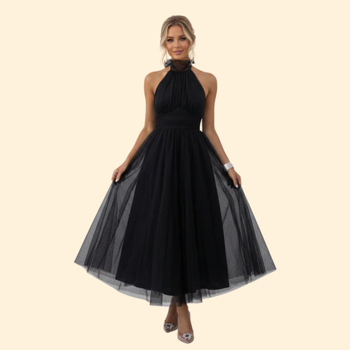 Women's Elegant Tulle Halter Dress