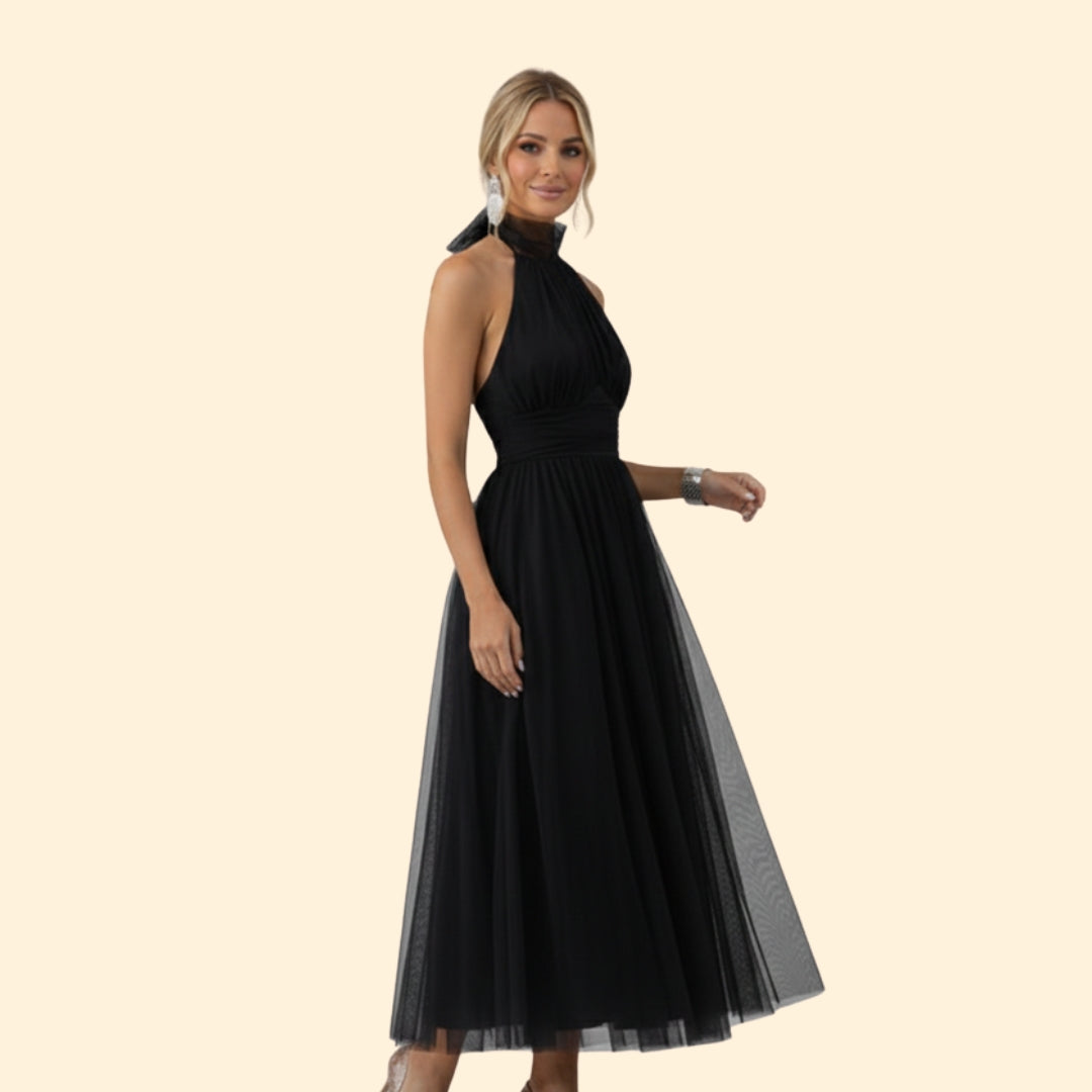 Women's Elegant Tulle Midi Dress