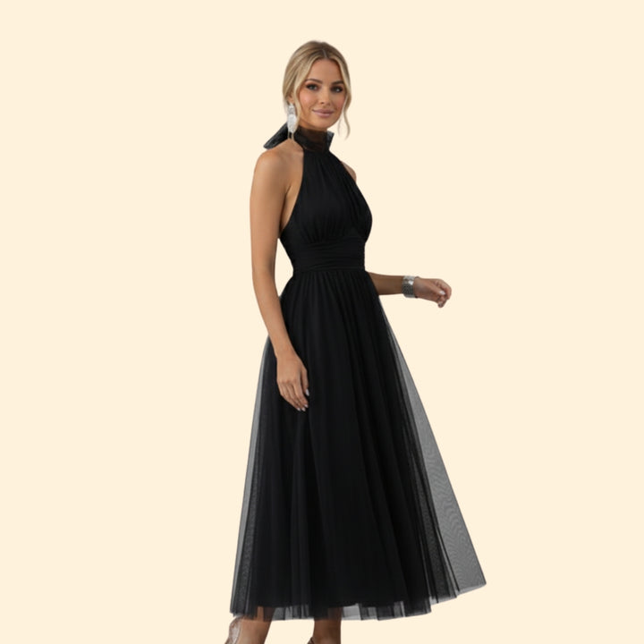 Women's Elegant Tulle Midi Dress