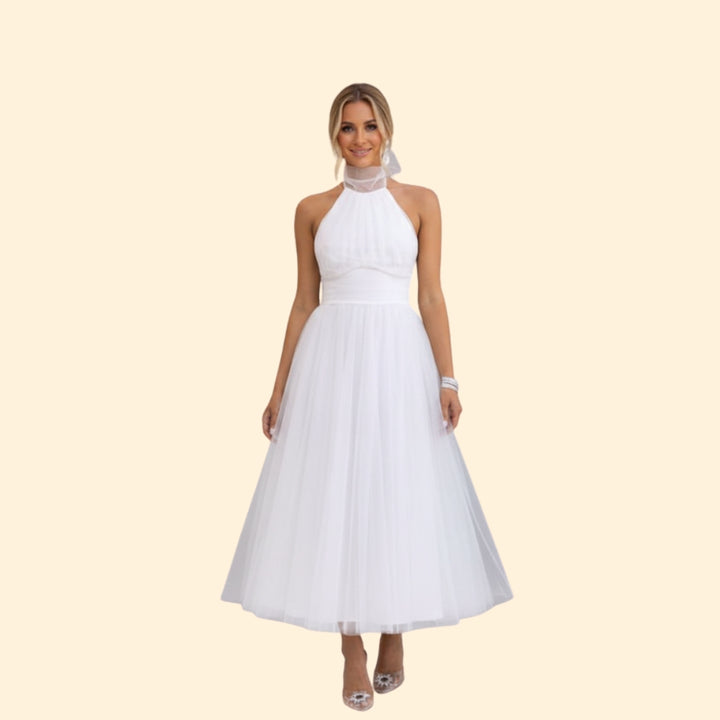 Women's Elegant Tulle Midi Dress