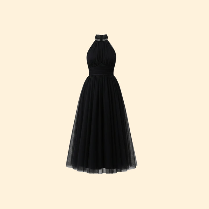 Women's Elegant Tulle Midi Dress
