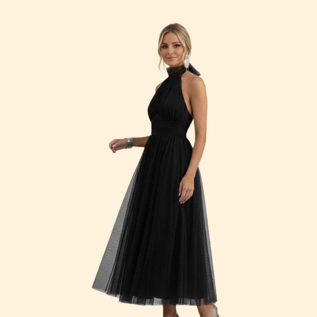 Women's Elegant Tulle Midi Dress