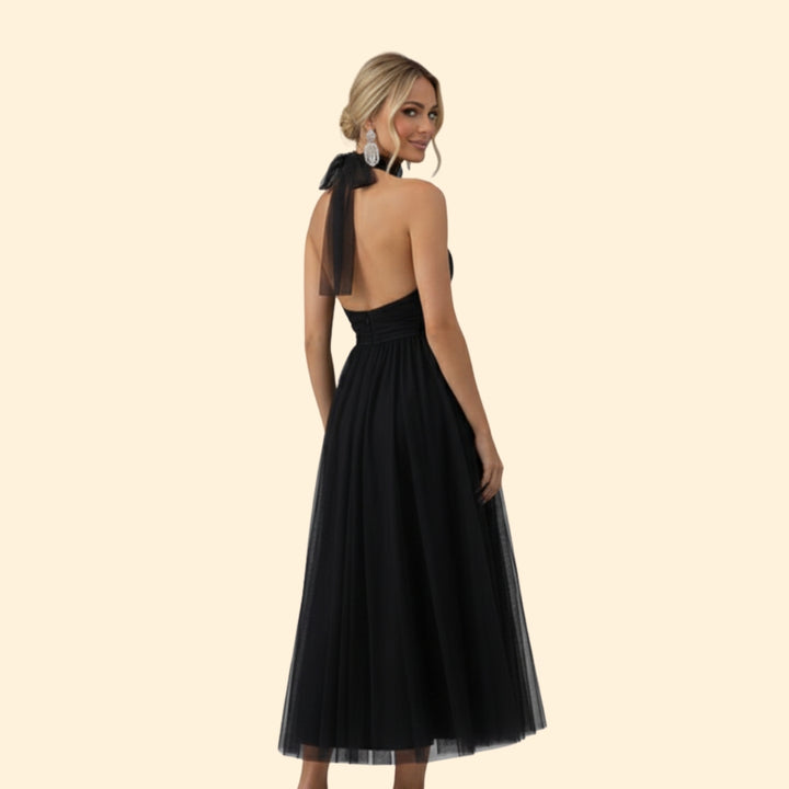 Women's Elegant Tulle Midi Dress