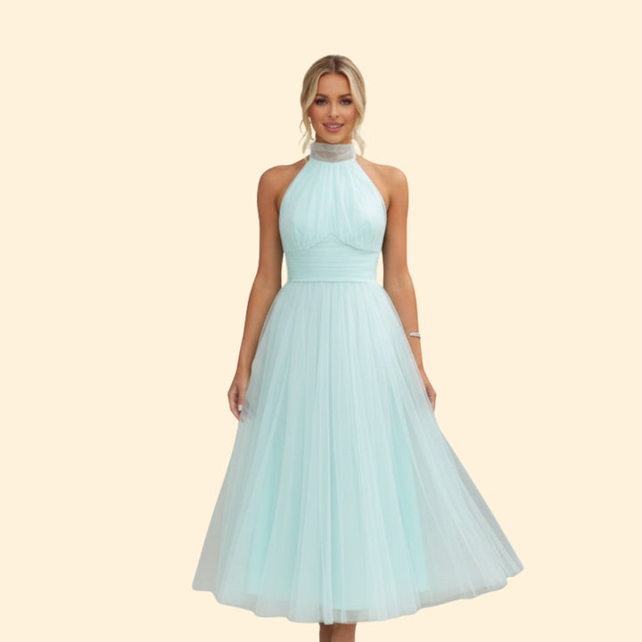 Women's Elegant Tulle Midi Dress