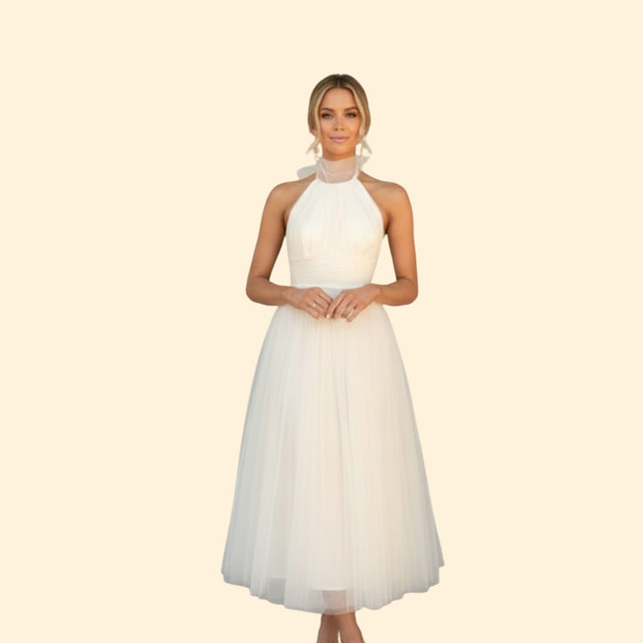 Women's Elegant Tulle Midi Dress