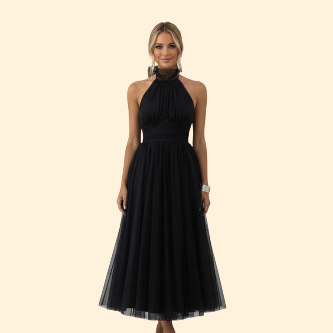 Women's Elegant Tulle Midi Dress