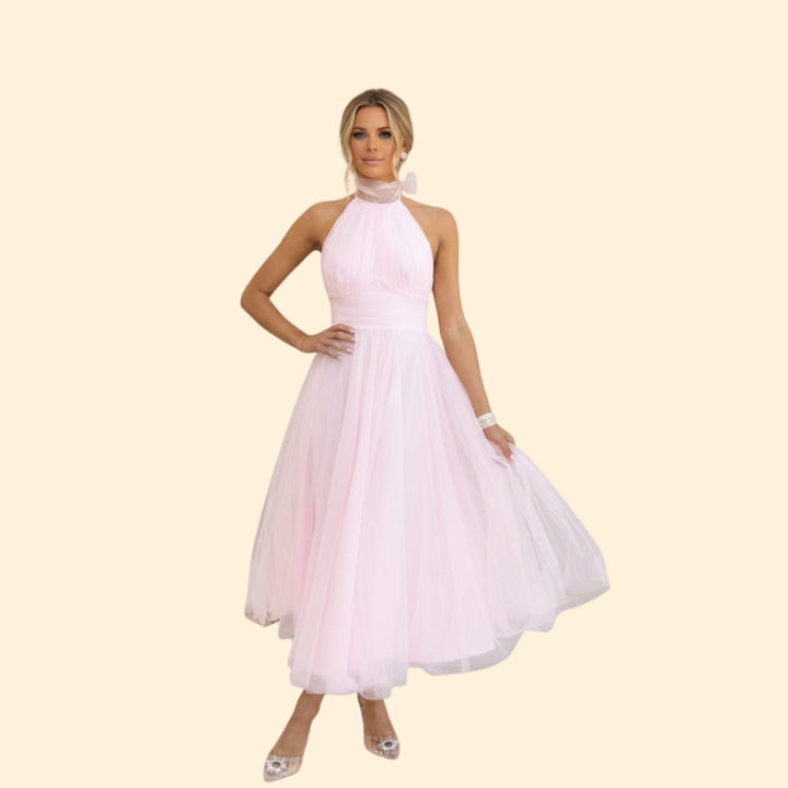 Women's Elegant Tulle Midi Dress