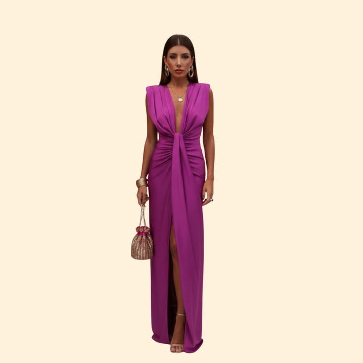 Women's Elegant Twist Maxi Dress