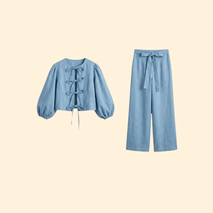 Women's Elegant Two-Piece Tie-Up Set