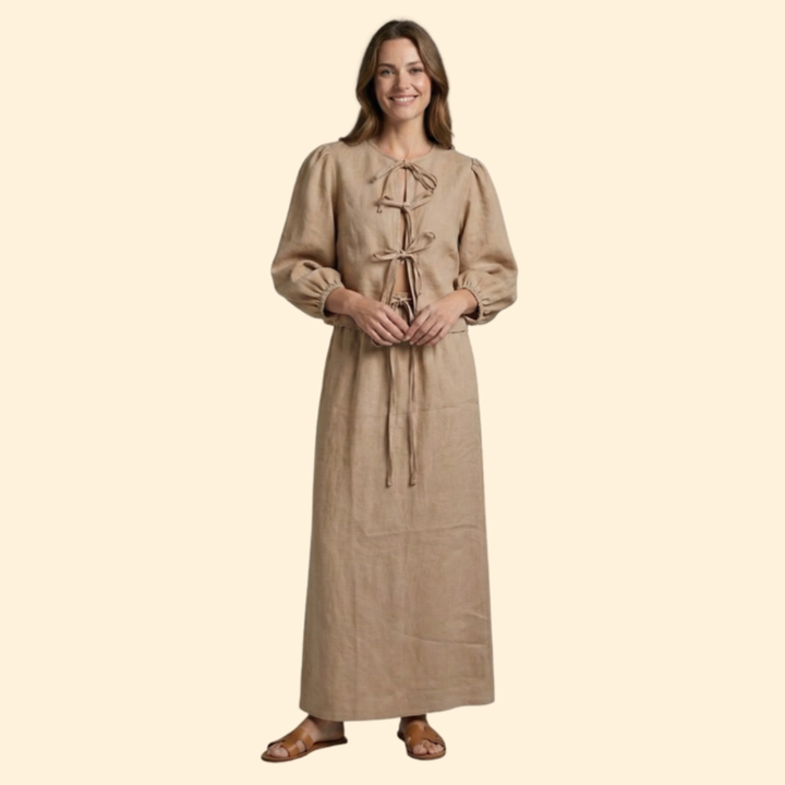 Women's Elegant Two-Piece Tie-Up Set