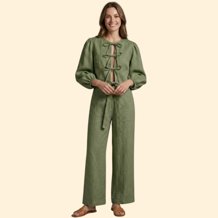 Women's Elegant Two-Piece Tie-Up Set