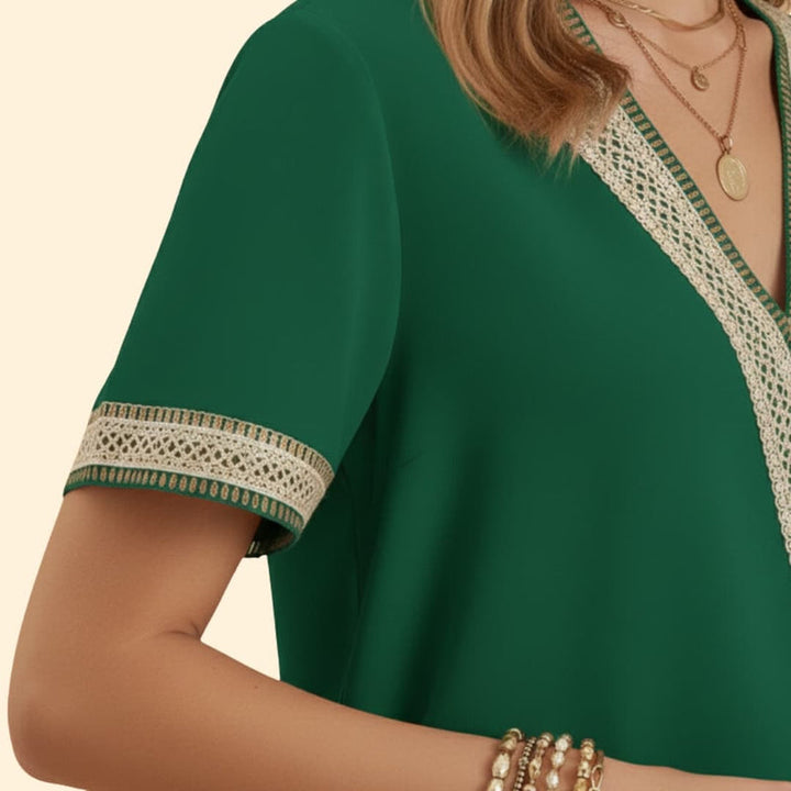 Women's Elegant V-Neck Top