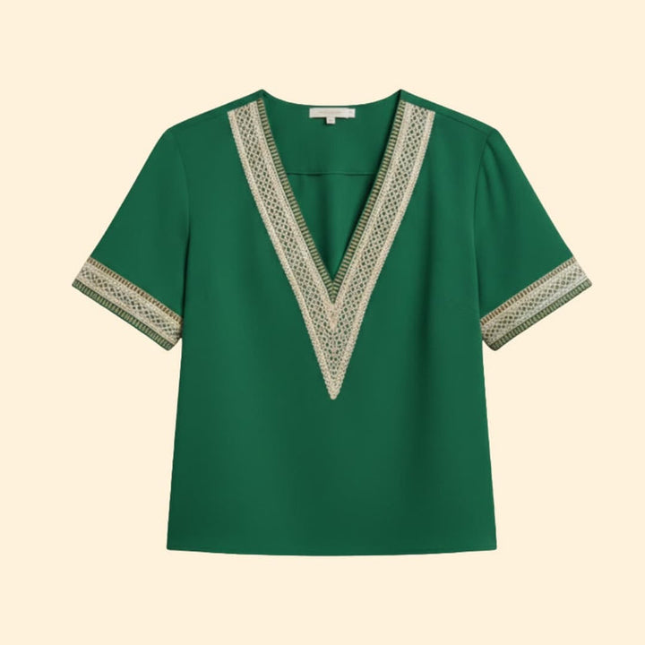 Women's Elegant V-Neck Top