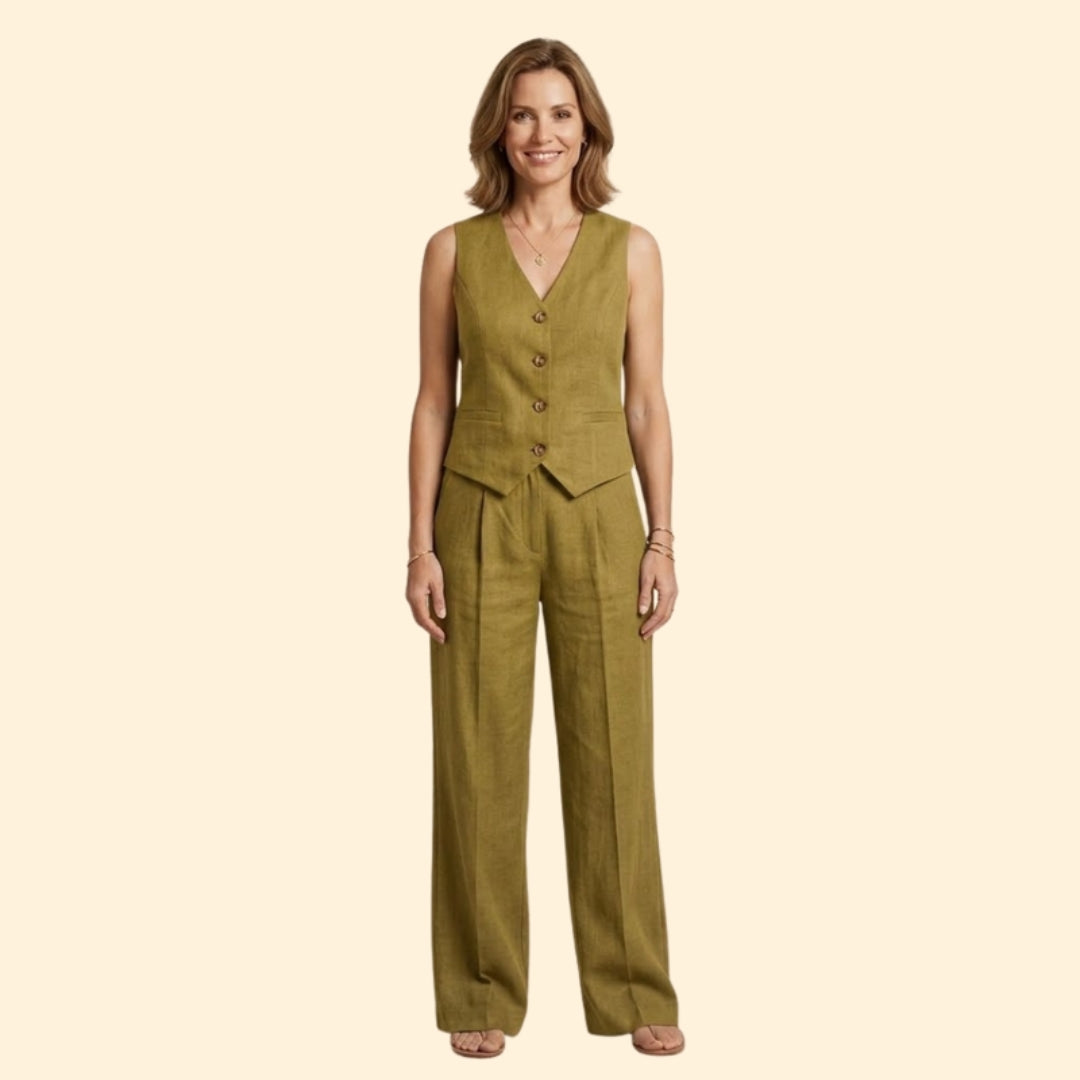 Women's Elegant Vest & Pants Set