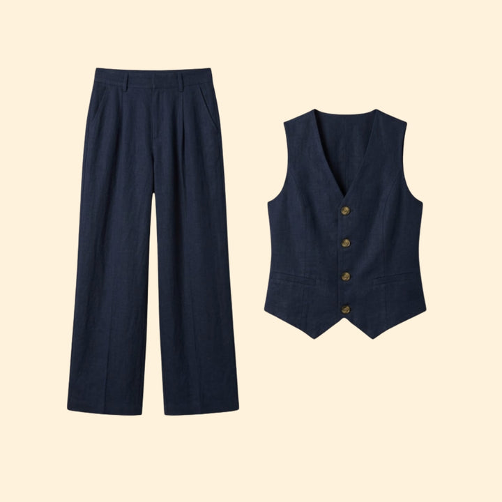 Women's Elegant Vest & Pants Set