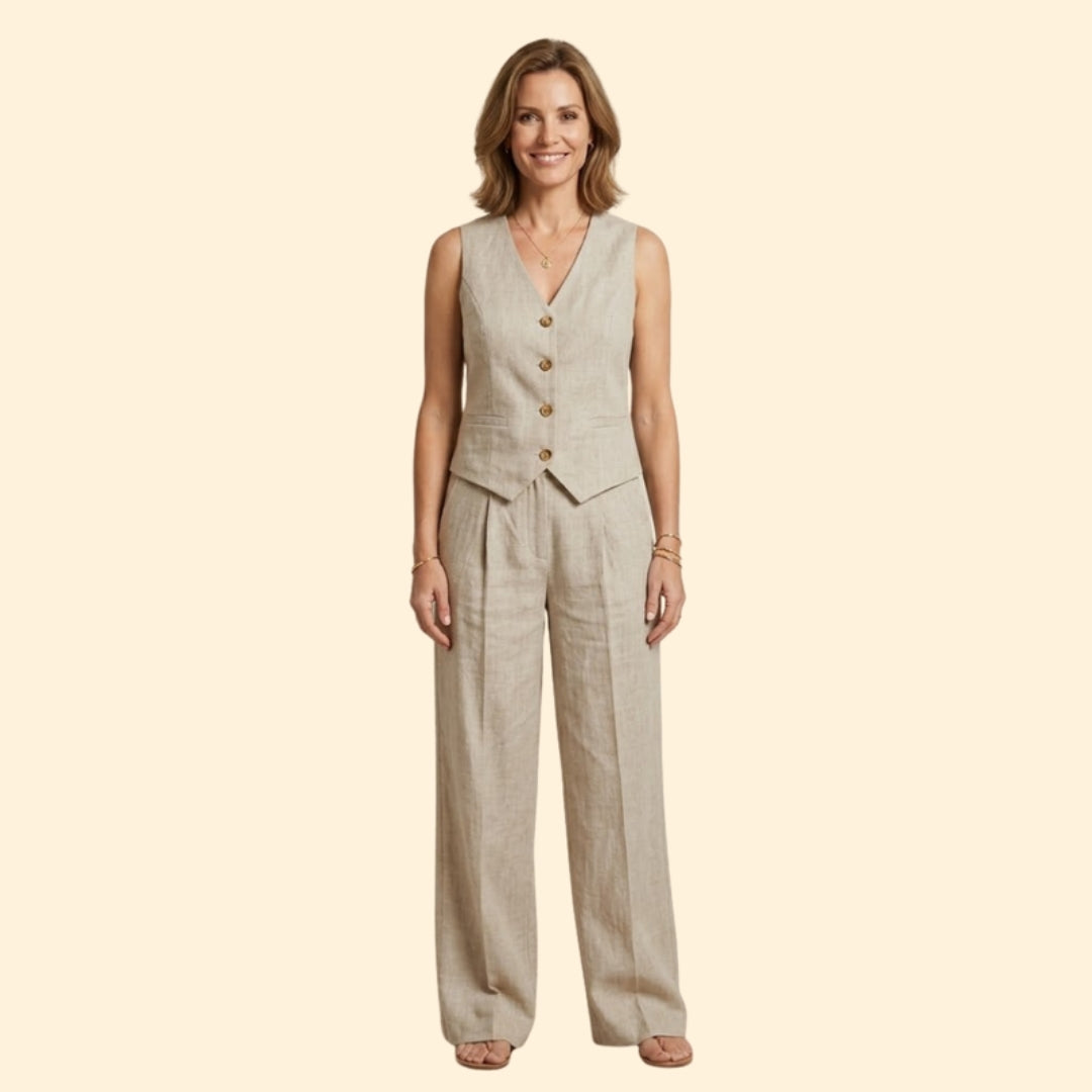 Women's Elegant Vest & Pants Set