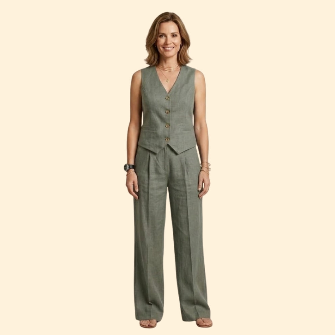 Women's Elegant Vest & Pants Set