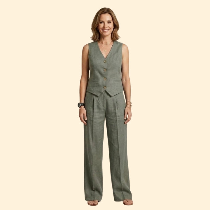 Women's Elegant Vest & Pants Set