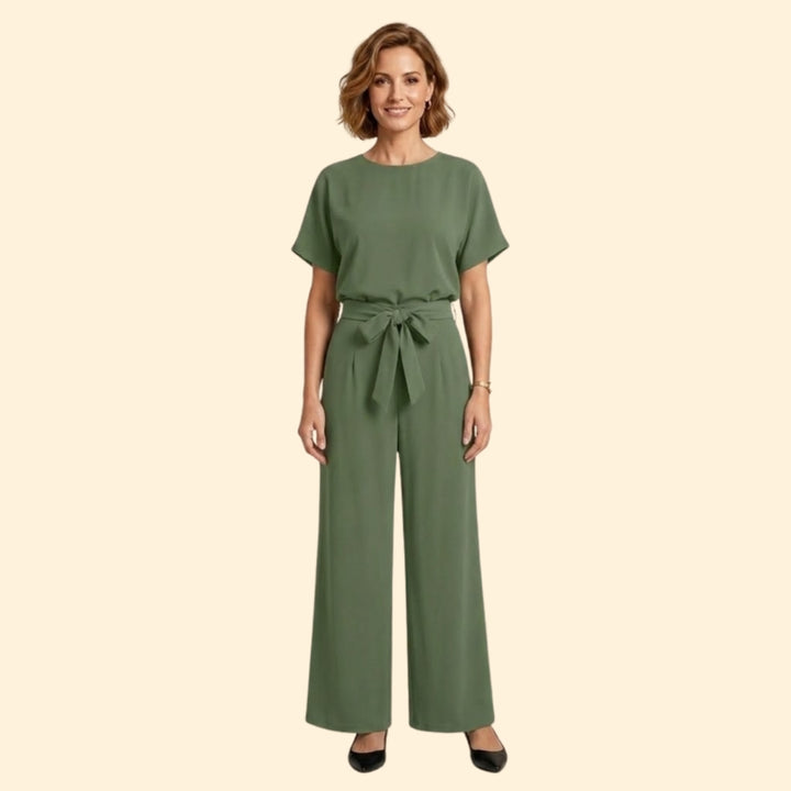 Women's Elegant Waist Tie Jumpsuit