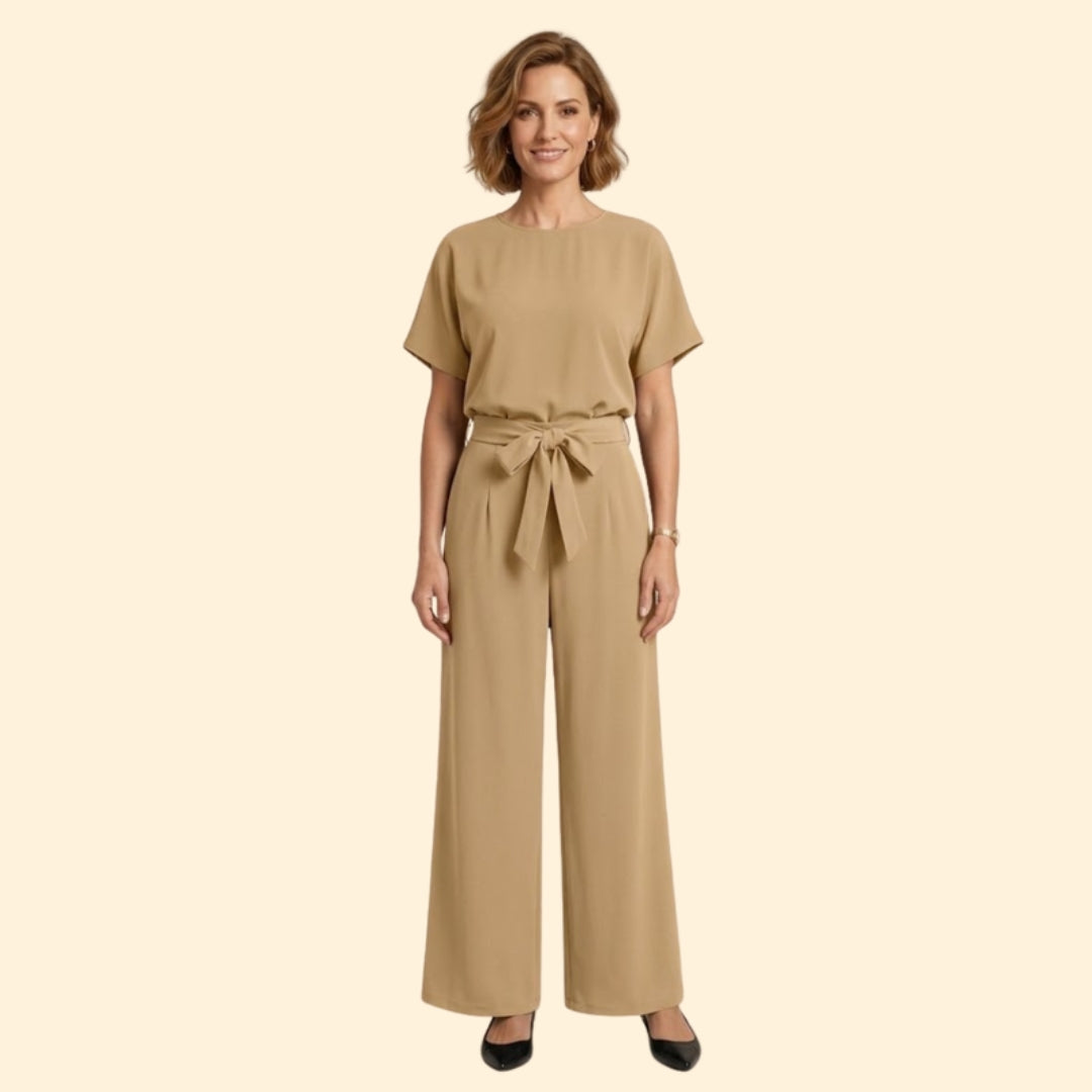 Women's Elegant Waist Tie Jumpsuit