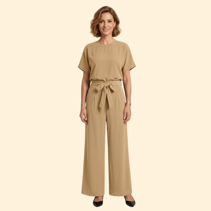 Women's Elegant Waist Tie Jumpsuit