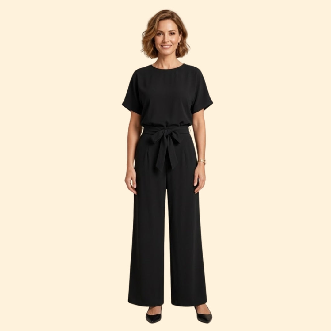 Women's Elegant Waist Tie Jumpsuit
