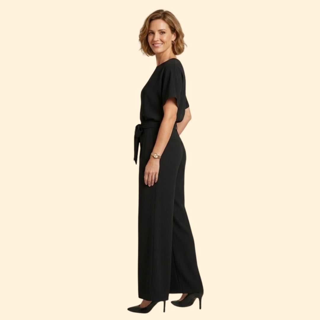 Women's Elegant Waist Tie Jumpsuit