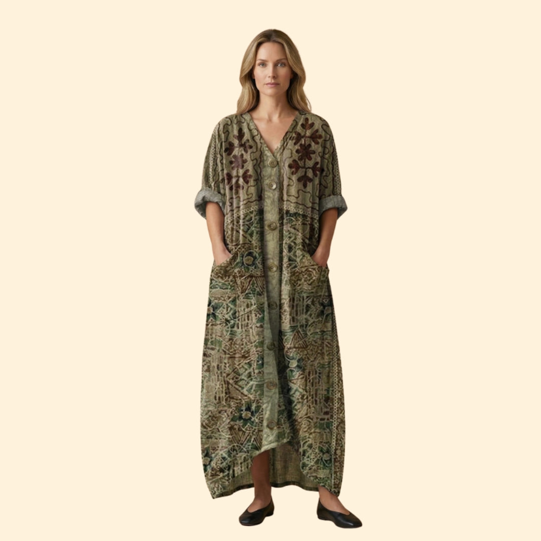 Women's Embroidered Maxi Dress