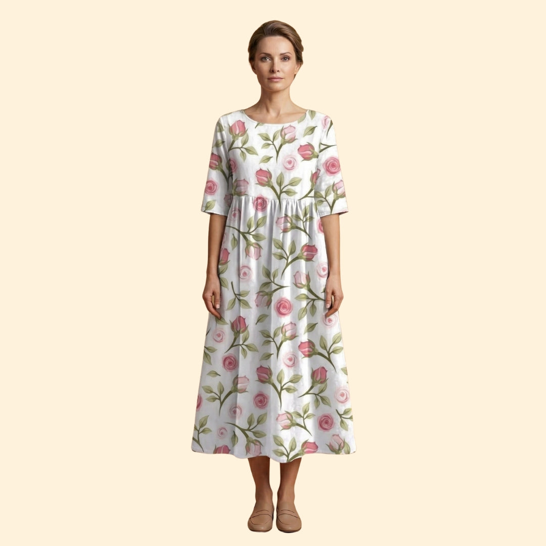 Women's Embroidered Midi Dress