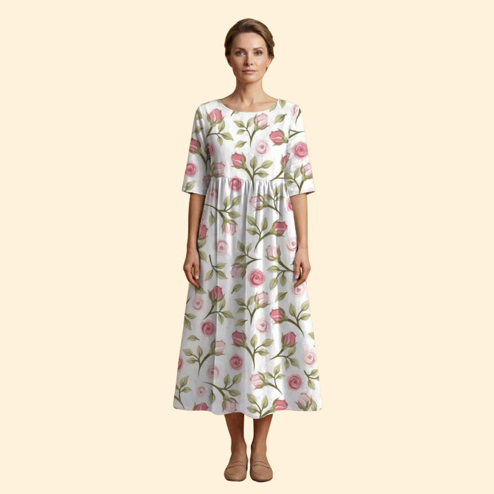 Women's Embroidered Midi Dress