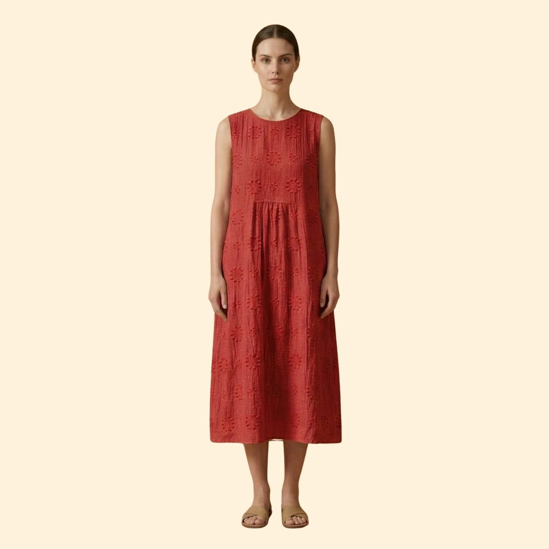 Women's Embroidered Sleeveless Dress