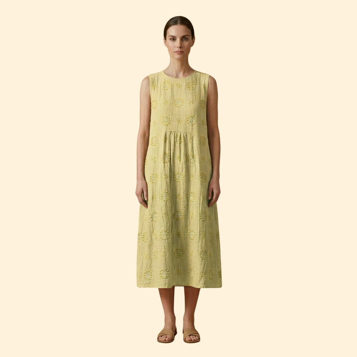 Women's Embroidered Sleeveless Dress