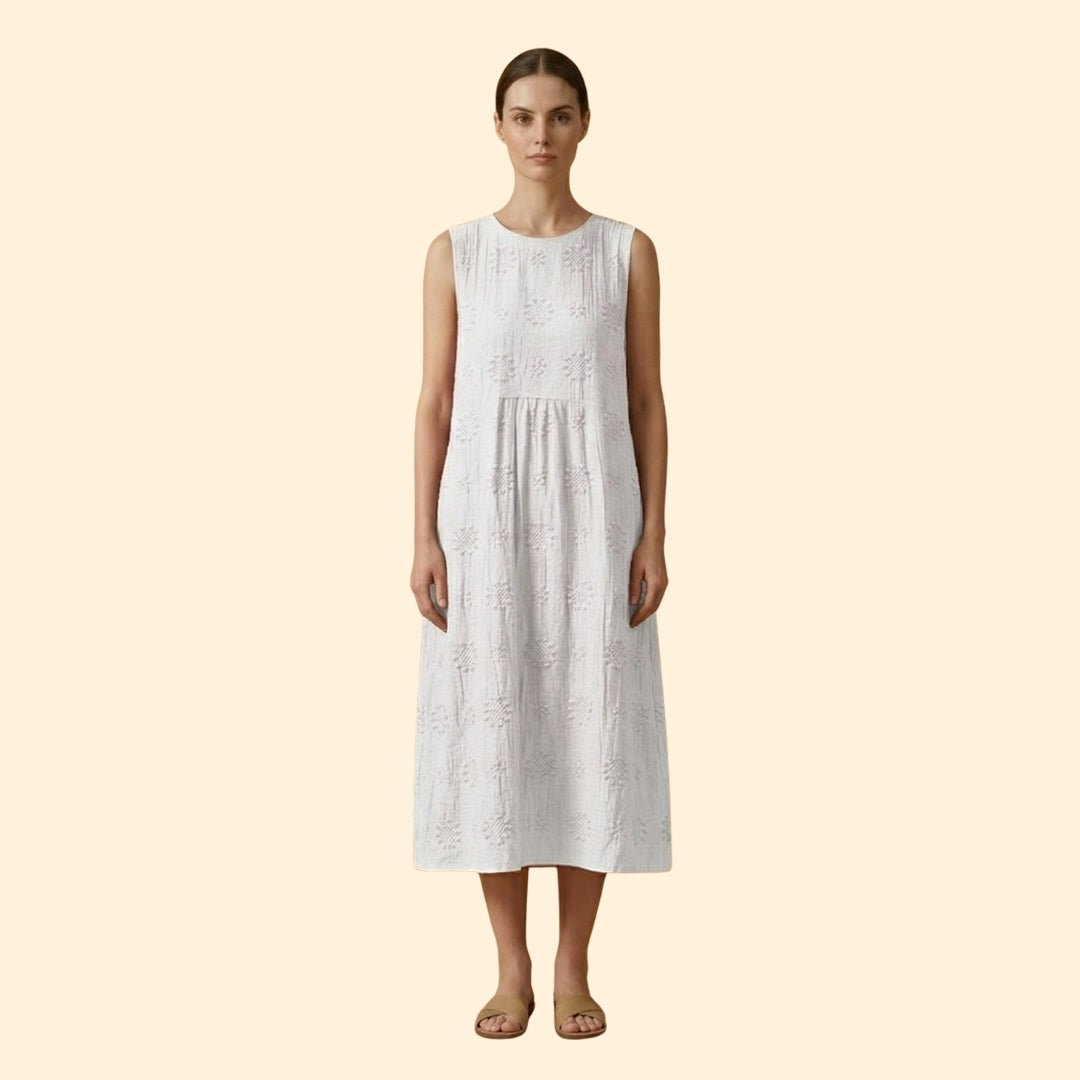 Women's Embroidered Sleeveless Dress