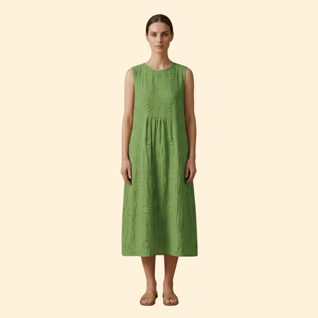 Women's Embroidered Sleeveless Dress