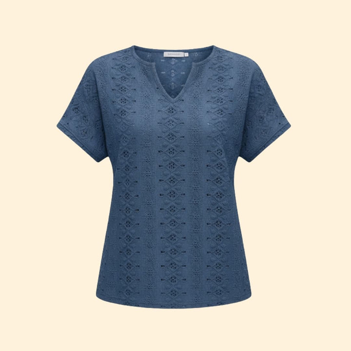 Women's Embroidered V-Neck T-Shirt