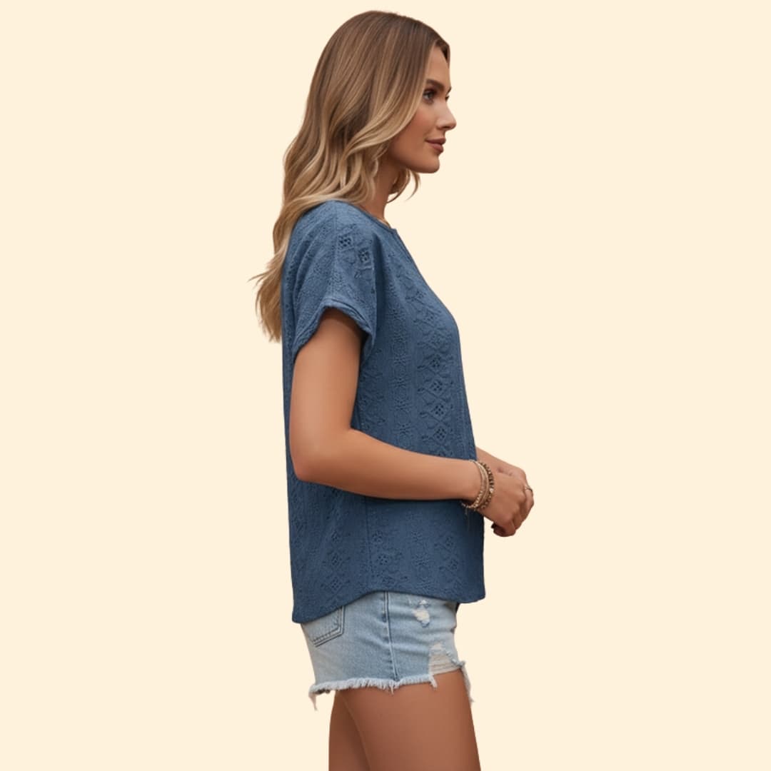 Women's Embroidered V-Neck T-Shirt