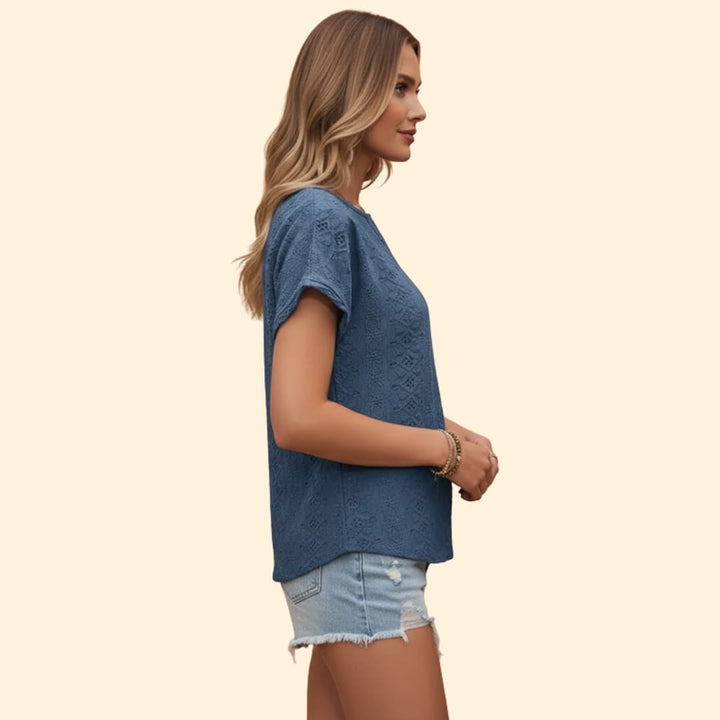 Women's Embroidered V-Neck T-Shirt