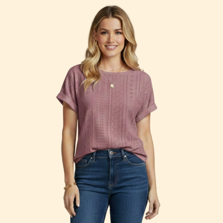 Women's Eyelet Detail T-Shirt