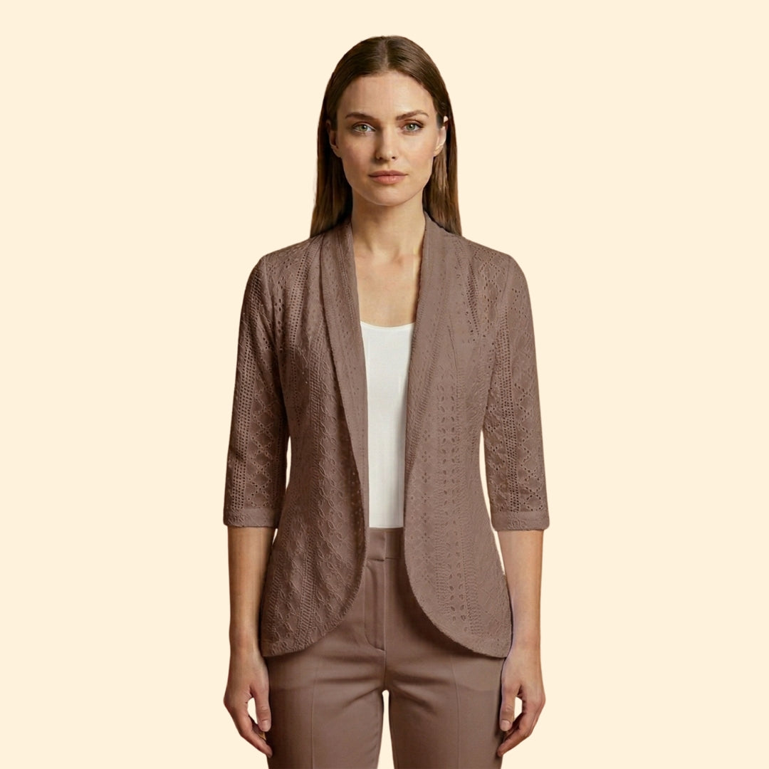 Women's Eyelet Drape Coat