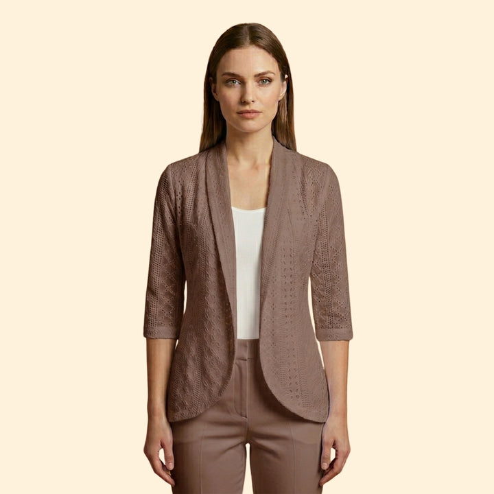 Women's Eyelet Drape Coat