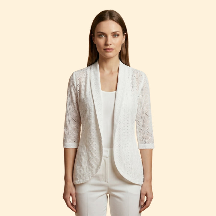 Women's Eyelet Drape Coat